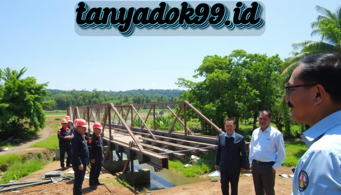 Presiden Prabowo cek langsung pemasangan jembatan bailey di Teupin Mane