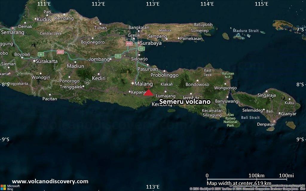 Update aktivitas Gunung Semeru (Indonesia) 4 Desember 2025 - Erupsi lanjutan