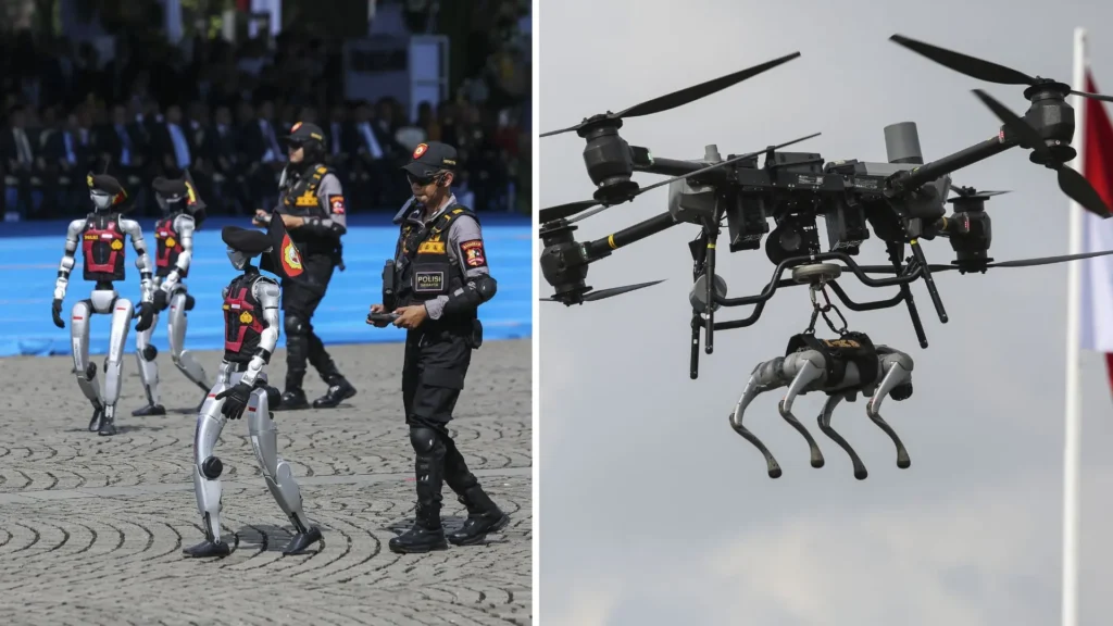 Indonesia mengerahkan robot humanoid polisi untuk memberantas kejahatan dan narkoba.